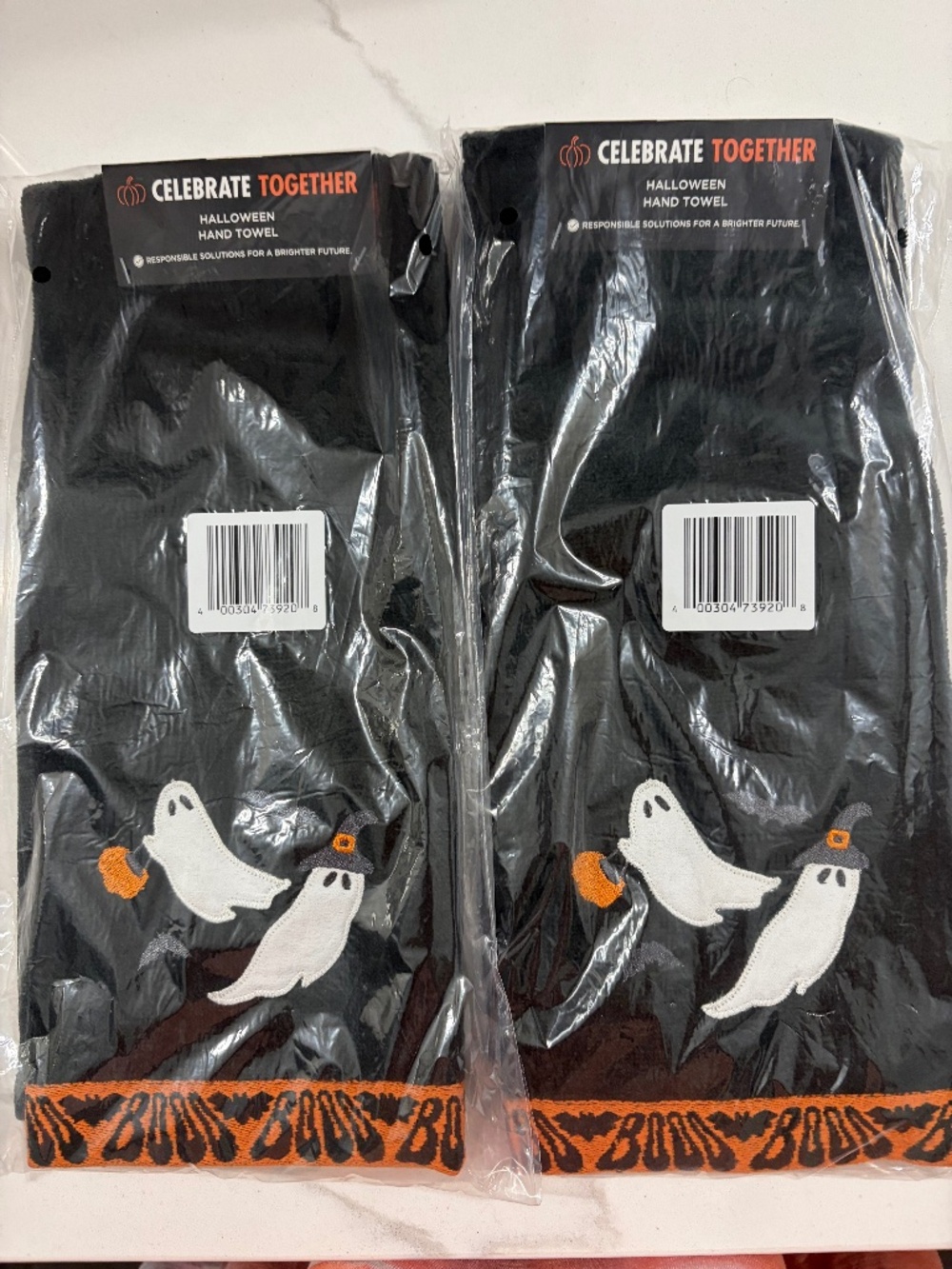 Halloween embroidered hand towels